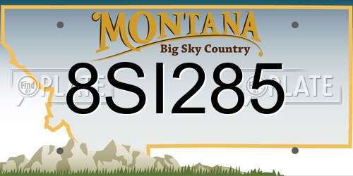 8SI285 Montana License Plate
