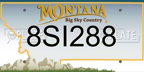 8SI288 Montana License Plate