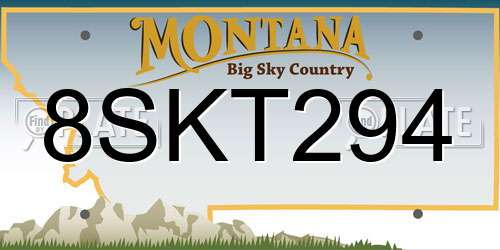 8SKT294 Montana License Plate