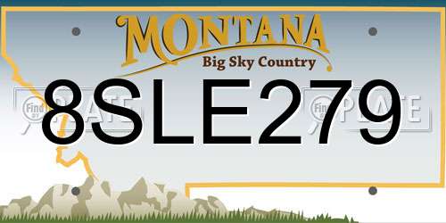 8SLE279 Montana License Plate