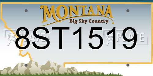 8ST1519 Montana License Plate