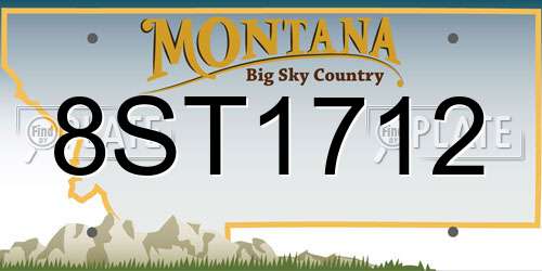8ST1712 Montana License Plate