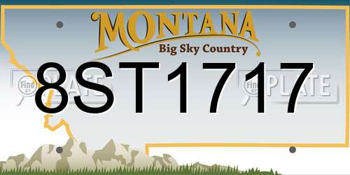 8ST1717 Montana License Plate