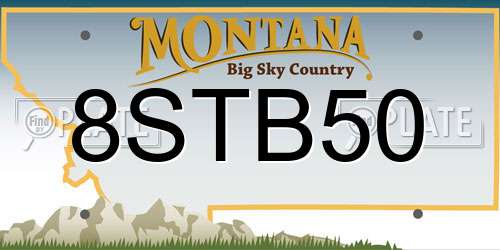 8STB50 Montana License Plate