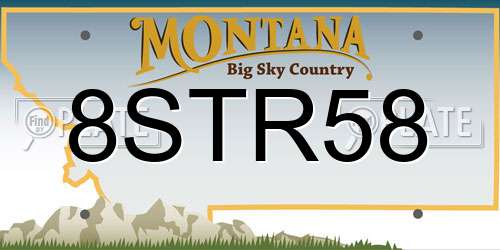 8STR58 Montana License Plate