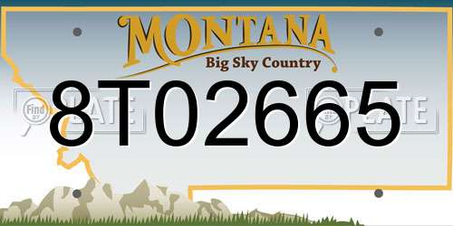 8T02665 Montana License Plate