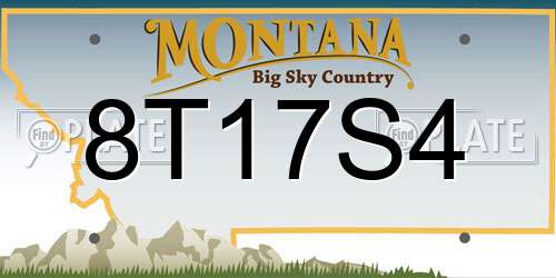 8T17S4 Montana License Plate
