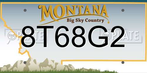 8T68G2 Montana License Plate