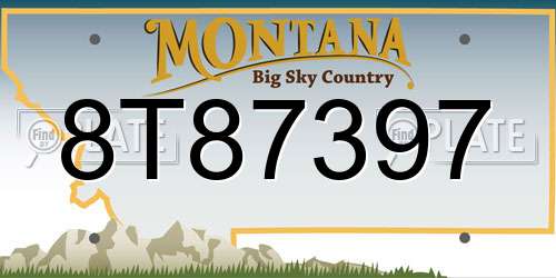 8T87397 Montana License Plate