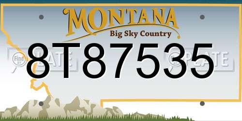 8T87535 Montana License Plate