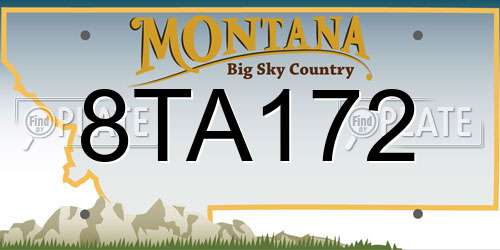 8TA172 Montana License Plate