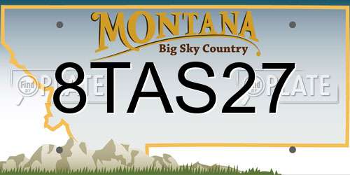 8TAS27 Montana License Plate