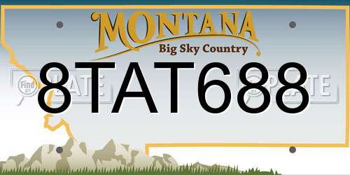 8TAT688 Montana License Plate
