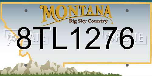 8TL1276 Montana License Plate