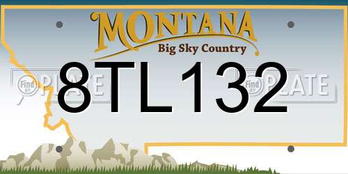 8TL132 Montana License Plate