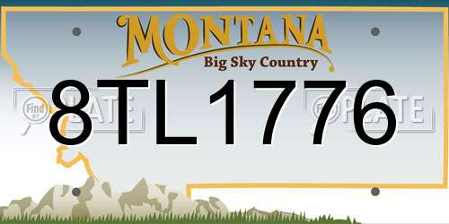 8TL1776 Montana License Plate