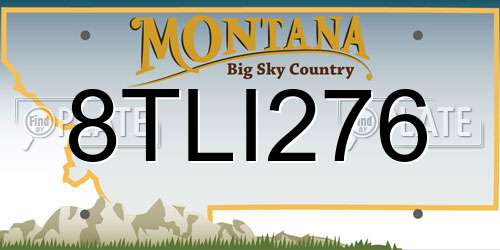 8TLI276 Montana License Plate