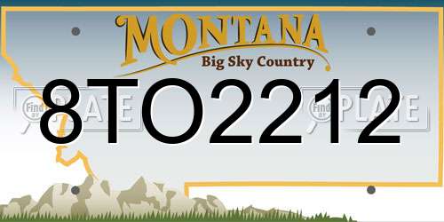 8TO2212 Montana License Plate