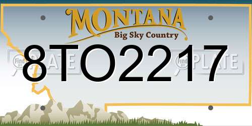 8TO2217 Montana License Plate