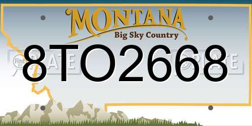 8TO2668 Montana License Plate