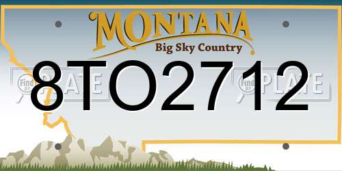 8TO2712 Montana License Plate