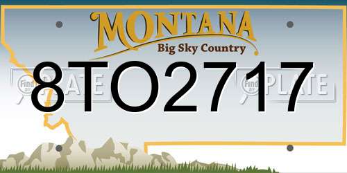 8TO2717 Montana License Plate