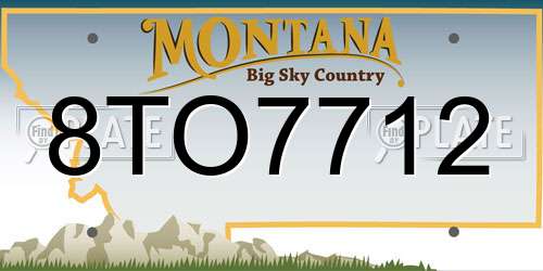 8TO7712 Montana License Plate