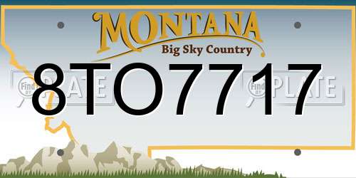 8TO7717 Montana License Plate