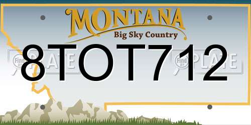 8TOT712 Montana License Plate