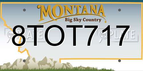 8TOT717 Montana License Plate