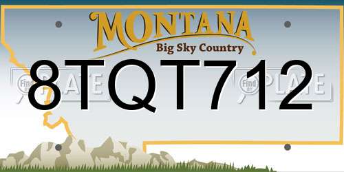 8TQT712 Montana License Plate