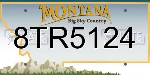 8TR5124 Montana License Plate
