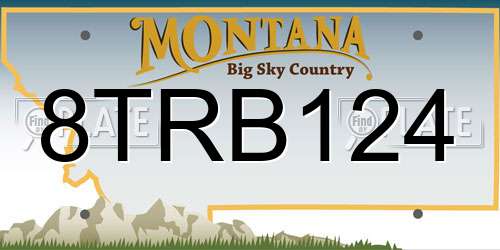 8TRB124 Montana License Plate