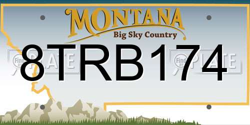 8TRB174 Montana License Plate
