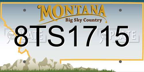 8TS1715 Montana License Plate
