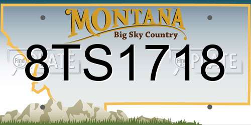 8TS1718 Montana License Plate