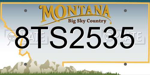 8TS2535 Montana License Plate