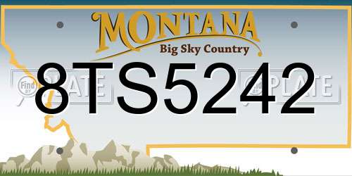 8TS5242 Montana License Plate