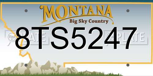 8TS5247 Montana License Plate