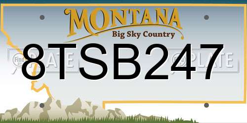 8TSB247 Montana License Plate