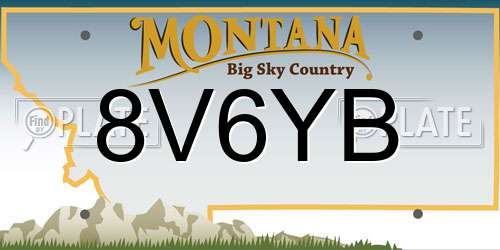 8V6YB Montana License Plate