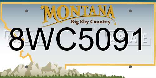 8WC5091 Montana License Plate
