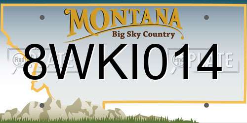 8WKI014 Montana License Plate