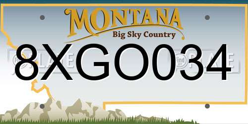 8XGO034 Montana License Plate