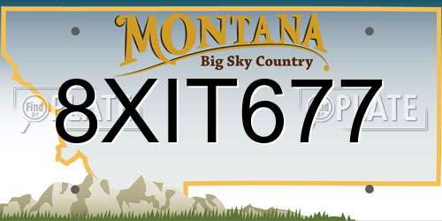 8XIT677 Montana License Plate