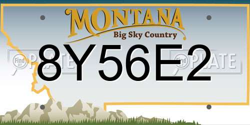 8Y56E2 Montana License Plate