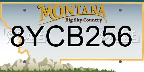8YCB256 Montana License Plate