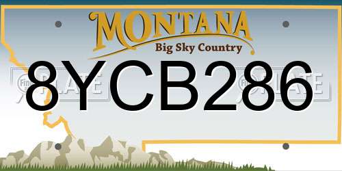 8YCB286 Montana License Plate