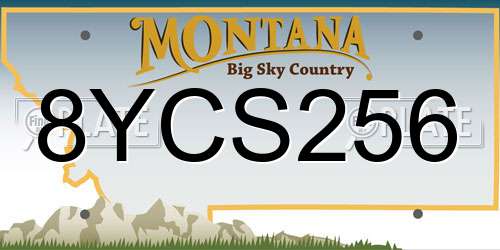 8YCS256 Montana License Plate