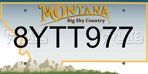8YTT977 Montana License Plate